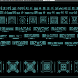 CAD中式雕花图库