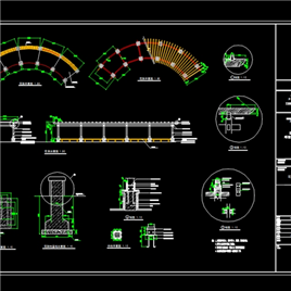 CAD园林景观花架全套图