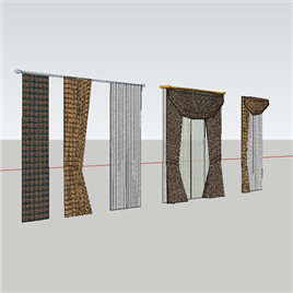 室内窗帘模型