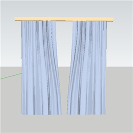 室内草图大师窗帘模型