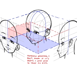 人物头部绘制线稿参考图