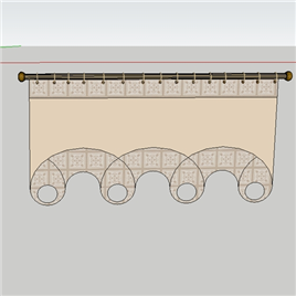 室内草图大师窗帘模型