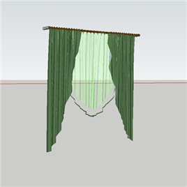 室内草图大师窗帘模型