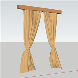 室内草图大师窗帘模型