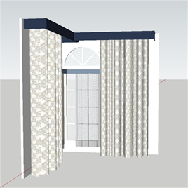 室内草图大师窗帘模型