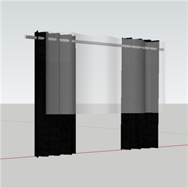 室内草图大师窗帘模型