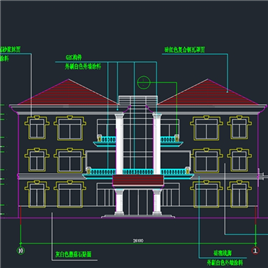 北方豪华别墅建筑施工图