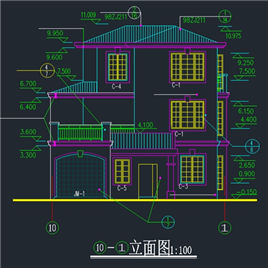 典型别墅建筑图