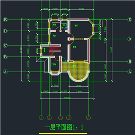 家庭小别墅平立剖面图