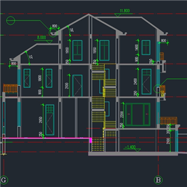 一套完整的别墅建筑结构施工图